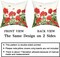Spring Summer Pillow Covers, 18x18 inch, Set of 2, Geranium Watercolor Flowers, Decorative Throw Pillow Covers for Family Indoor Home Living Room, Couch, Sofa, Bed